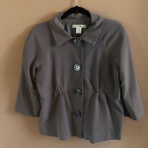 Vintage look cropped blazer in deep periwinkle